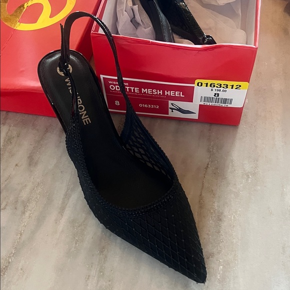 Wishbone Odette Mesh Black Heels (Worn once!) - Picture 4 of 7